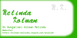 melinda kolman business card